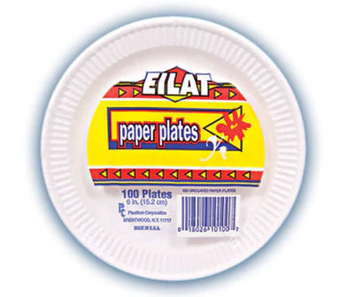 Paper Plates 6" Eilat - 100ct/10pk