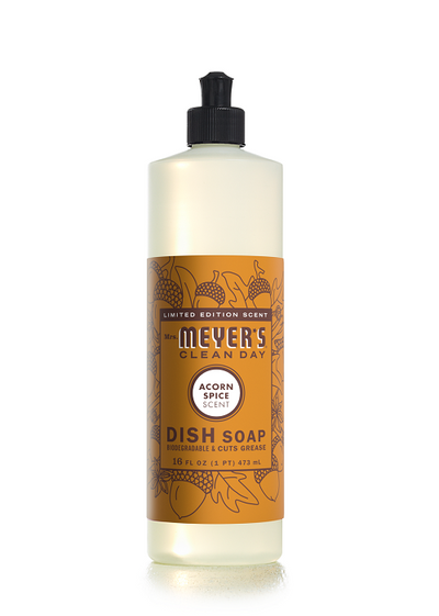 Mrs. Meyer's Liquid Dish Soap Acorn Spice - 16oz/6pk