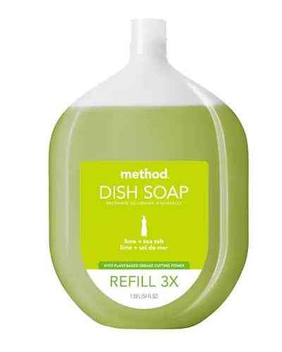 Method Dish Soap Refll Lime & Sea Salt 54oz/4pk