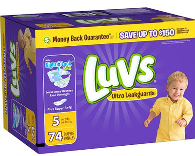 Luvs BIG PACK Size 5 - 74ct/1pk Case/1