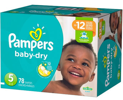 Pampers Baby Dry SUPERPACK size 5 - 78ct/1pk Case/1