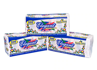 NAPKINS ELEGANT - 500ct/12pk (12'x10') 35cs/plt