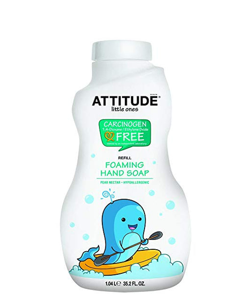 Attitude Kids Foam Hand Soap Refill Pear Nectar - 35.5oz/6pk Case/6