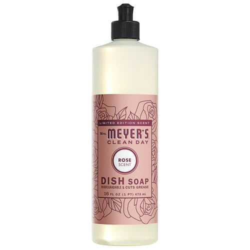 Mrs. Meyer`s Liquid Dish Soap Rose - 16oz/6pk