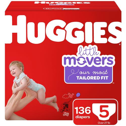 HUGGIES Little Movers Size 5 - 136ct/1pk Case/1