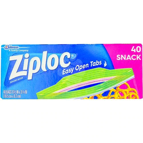 ZIPLOC@Snack Bag - 40ct/12pk