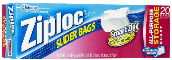 ZIPLOC@Slider Quart Storage Bag - 20ct/12pk