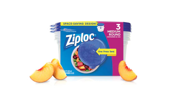 ZIPLOC@Container Medium ROUND - 3ct/6pk