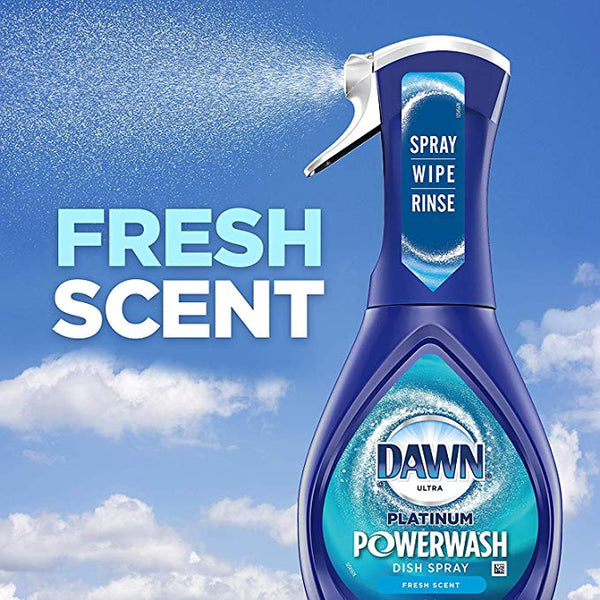 Dawn Platinum Powerwash Dish Spray Soap, Fresh Scent Refill- 16oz/6pk