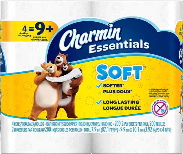 Charmin Essential Soft Toilet Paper 4 Giant Rolls - 4ct/10pk