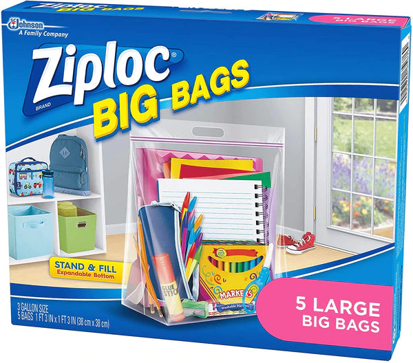 ZIPLOC® Big Bag Large Double Zipper-5ct/4pk