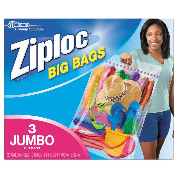 ZIPLOC® Big Bag Jumbo Double Zipper-3ct/4pk