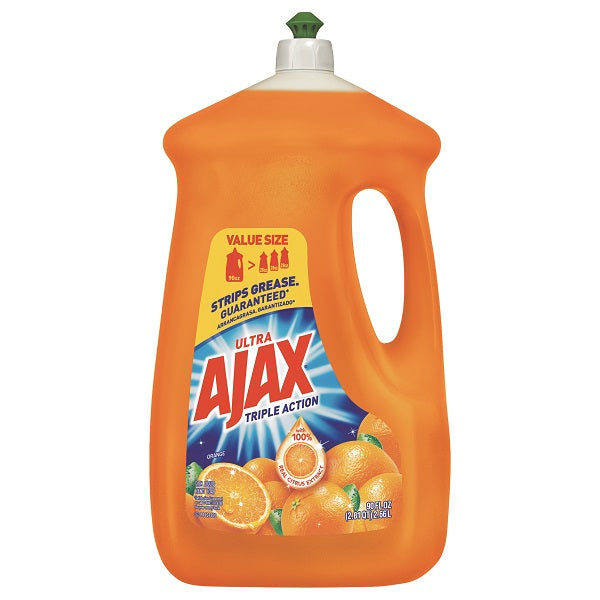 AJAX DISH LIQUID ORANGE - 90oz/4pk