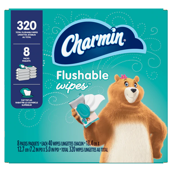 Charmin Flushable Wipes - 8x40ct/4pk